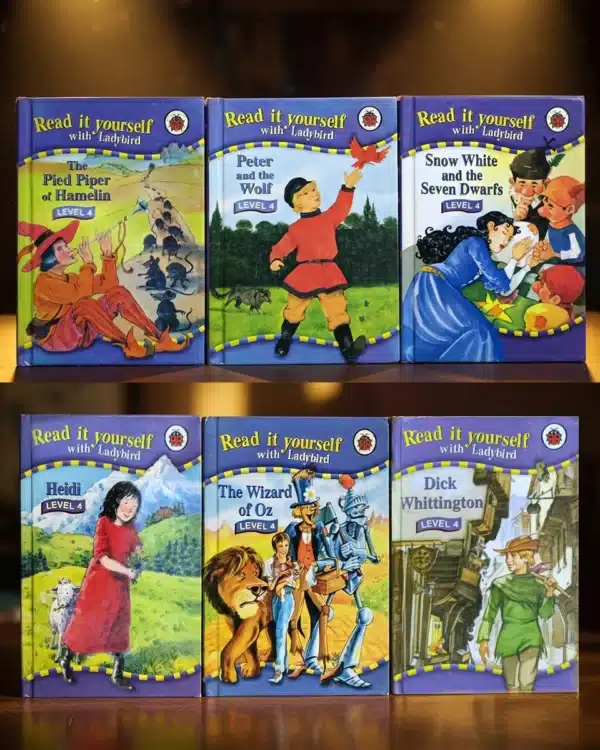 Ladybird Read it Yourself Level 4 – 6 classic storybooks set for children’s English reading practice.